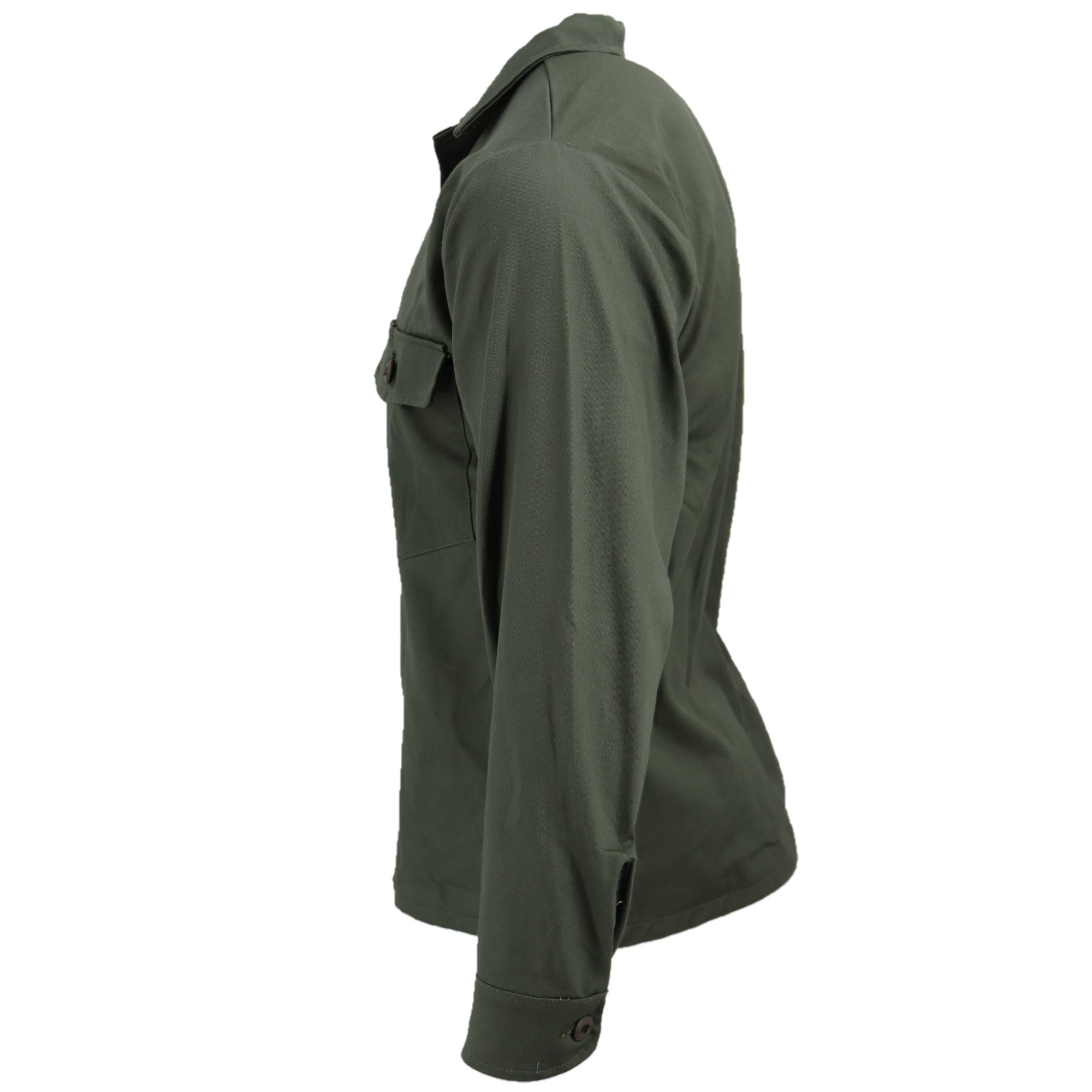 Long Sleeve Cotton Sateen Fatigue Shirt