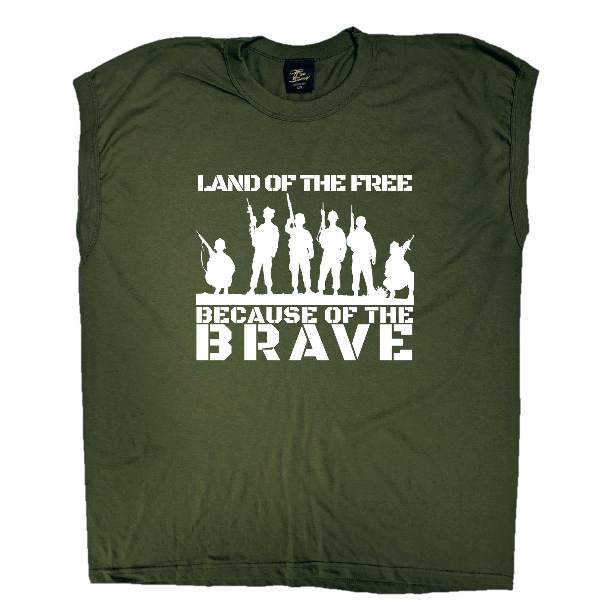 Land of the Free Graphic Muscle Shirt