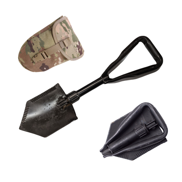 GI Used Ames Entrenching Tool W/ New Cover— OCP Scorpion