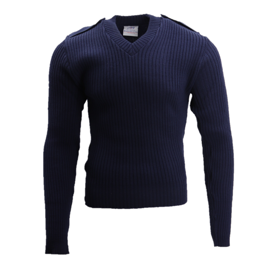 Us Navy Wool Sweater Blue Castle Mens V Neck Pullover Jumper