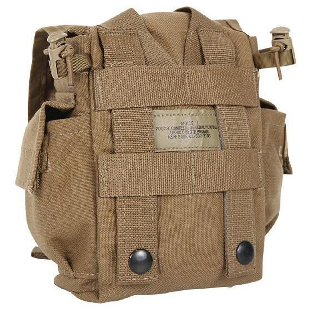 GI MOLLE 1 Qt Canteen Cover— Coyote, Used