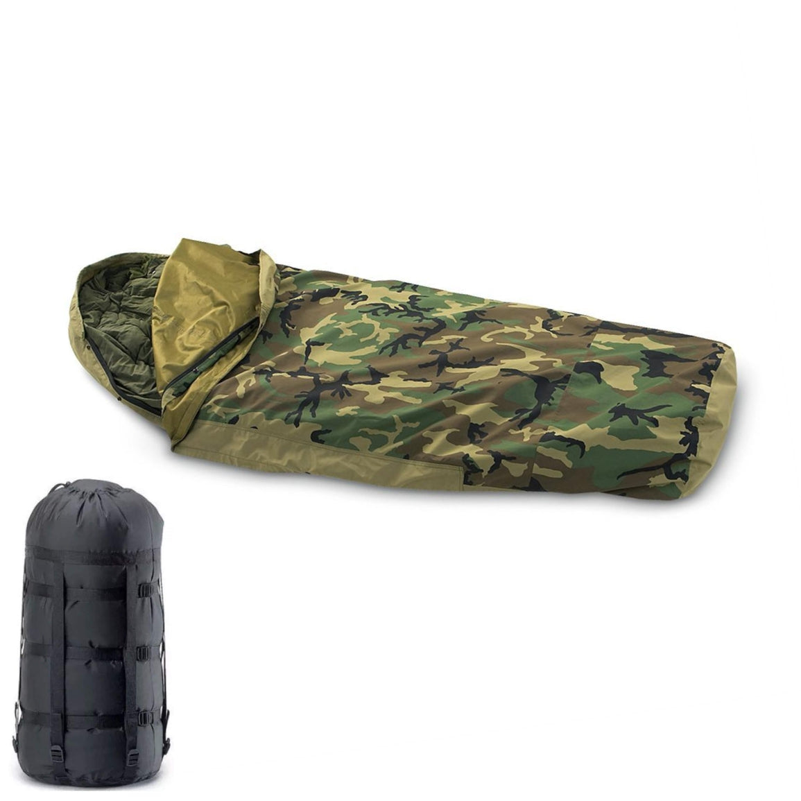 Brand NEW! 4 Piece Modular Sleep System (MSS), Woodland Camouflage ...