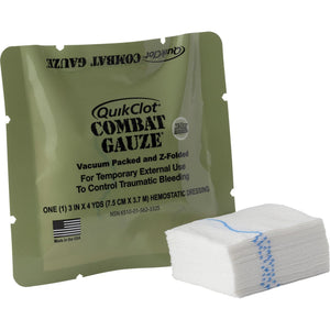 GI QuikClot® Hemostatic Combat Gauze 3" x 4 Yds