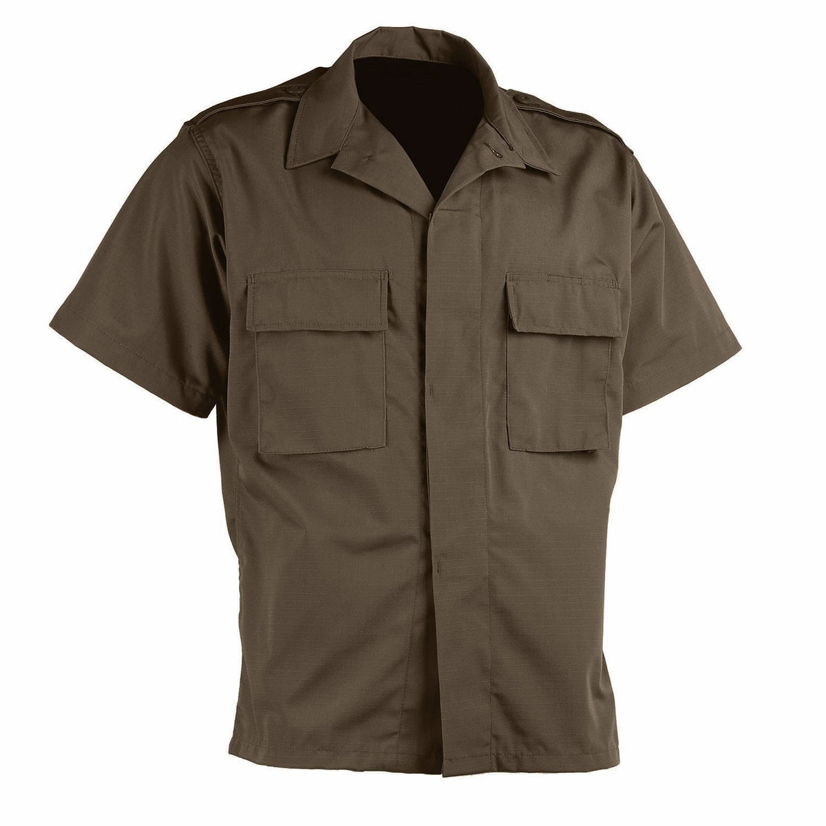 Poly Cotton Short Sleeve Tactical Shirt, Black