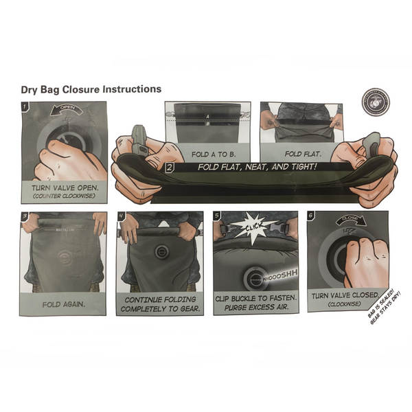 GI USMC 65L Dry Bag— Used, Quantity Packs