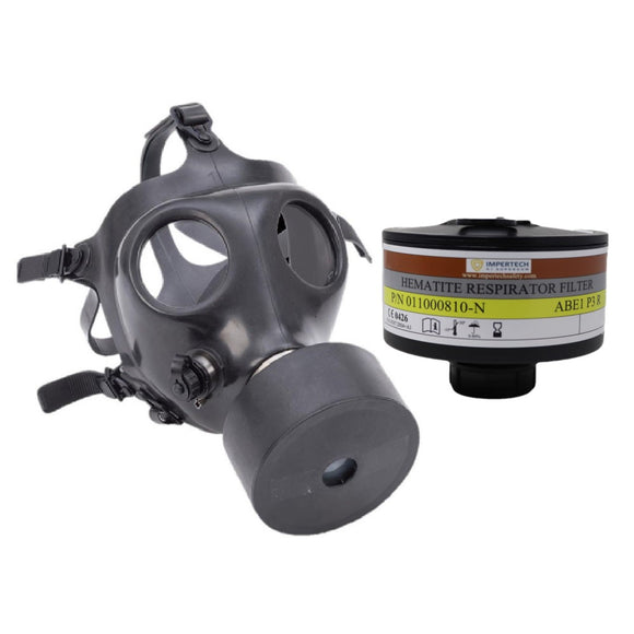 Israeli CBRN Gas Mask with Hydration Straw and Extra (2) 40mm NATO Filter